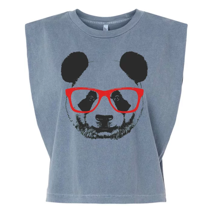 Portrait of Panda with glasses Garment-Dyed Women's Muscle Tee