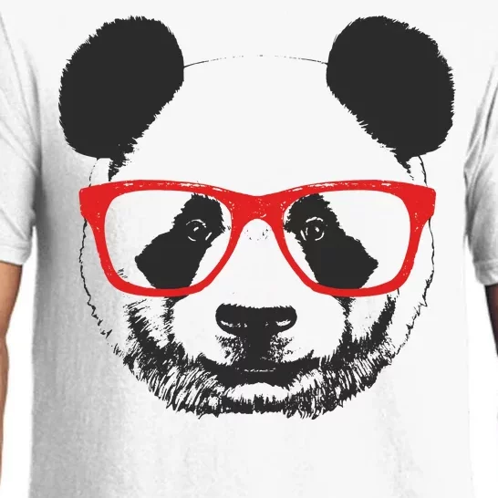 Portrait of Panda with glasses Pajama Set