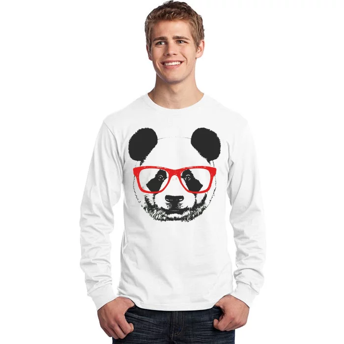 Portrait of Panda with glasses Tall Long Sleeve T-Shirt