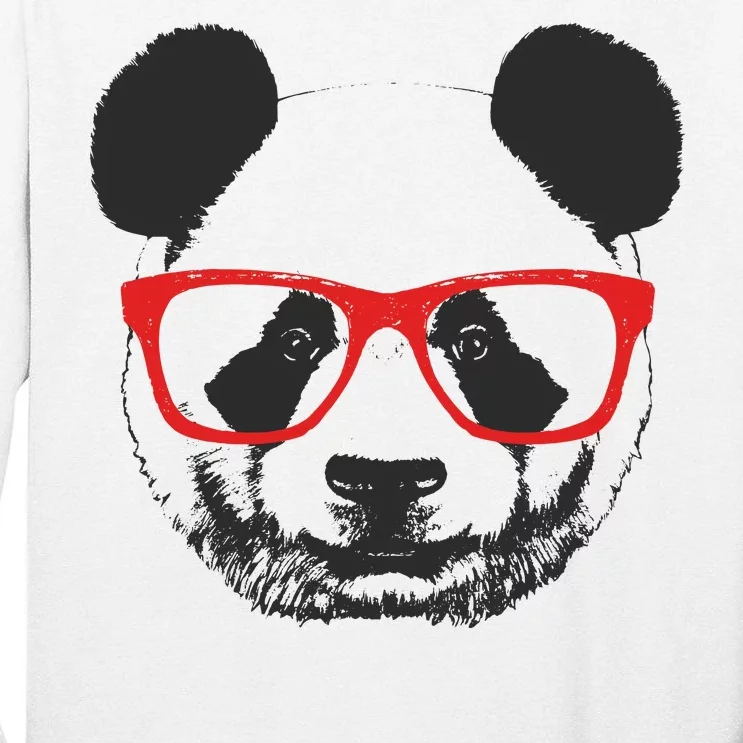 Portrait of Panda with glasses Tall Long Sleeve T-Shirt