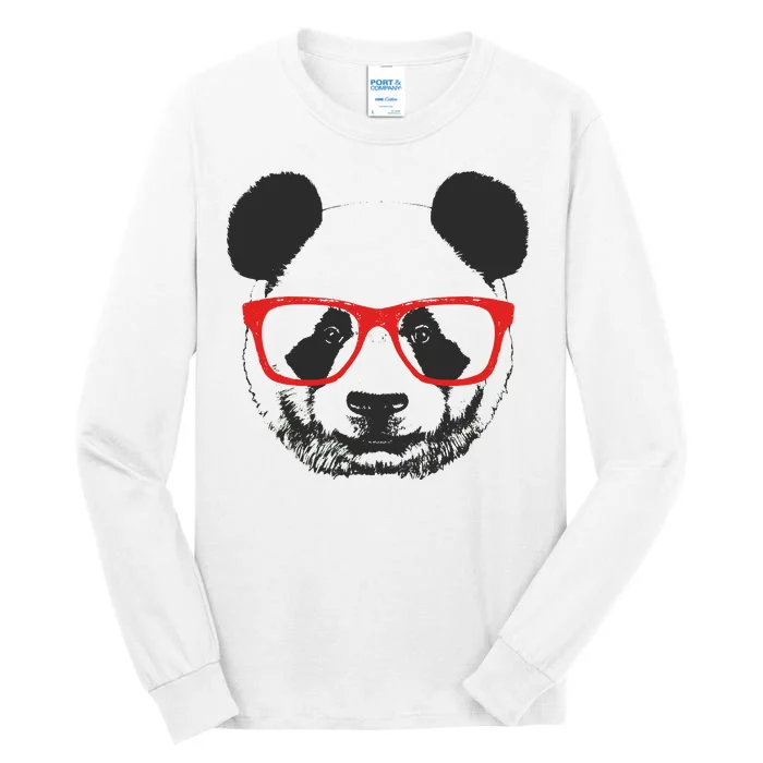 Portrait of Panda with glasses Tall Long Sleeve T-Shirt