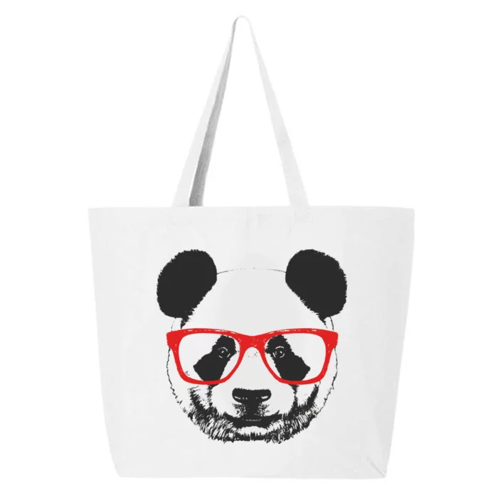 Portrait of Panda with glasses 25L Jumbo Tote