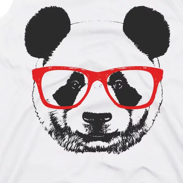 Portrait of Panda with glasses Tank Top