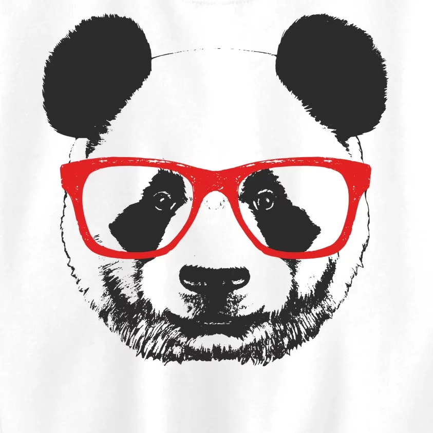 Portrait of Panda with glasses Kids Sweatshirt