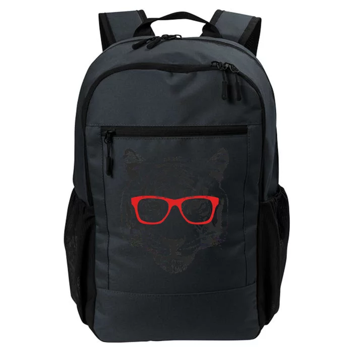 Portrait of Tiger With Glasses Daily Commute Backpack