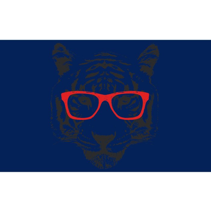 Portrait of Tiger With Glasses Bumper Sticker