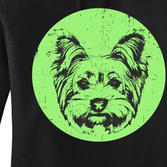 Portrait of Yorkshire Terrier Dog Women's Pullover Hoodie