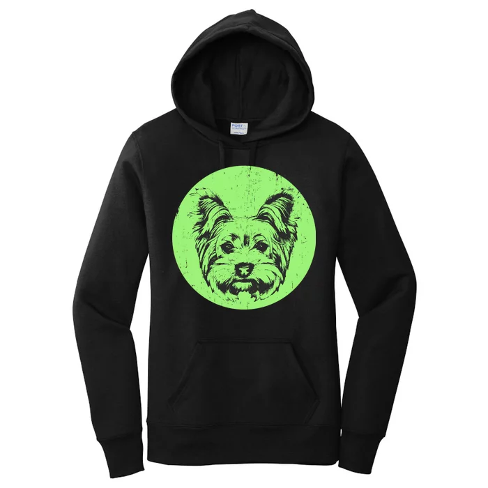 Portrait of Yorkshire Terrier Dog Women's Pullover Hoodie