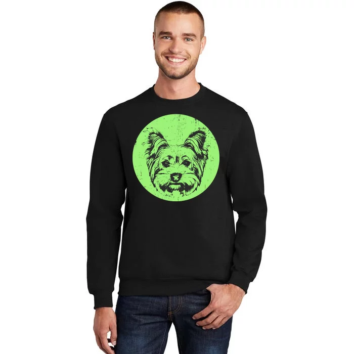 Portrait of Yorkshire Terrier Dog Tall Sweatshirt