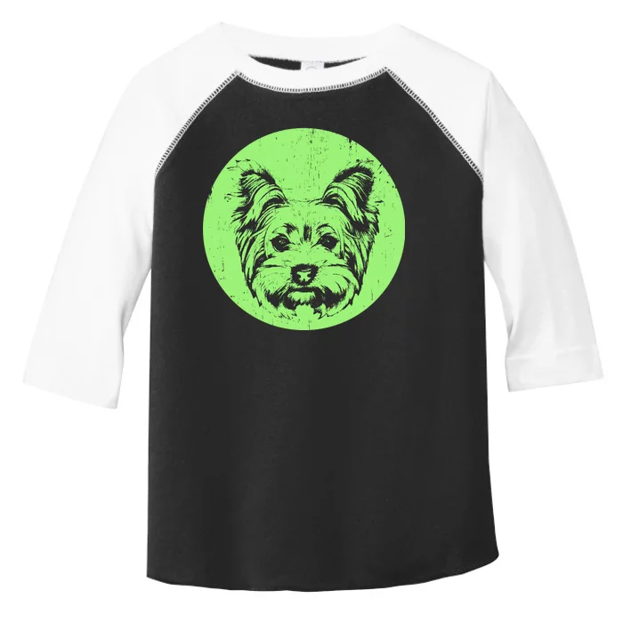 Portrait of Yorkshire Terrier Dog Toddler Fine Jersey T-Shirt