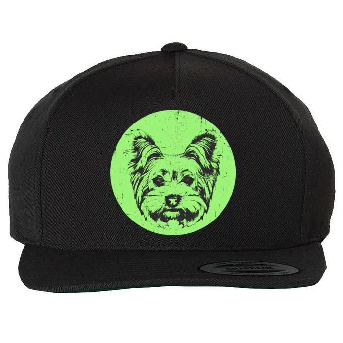 Portrait of Yorkshire Terrier Dog Wool Snapback Cap