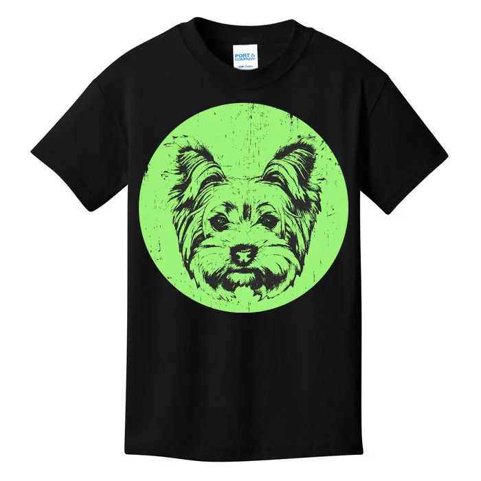 Portrait of Yorkshire Terrier Dog Kids T-Shirt