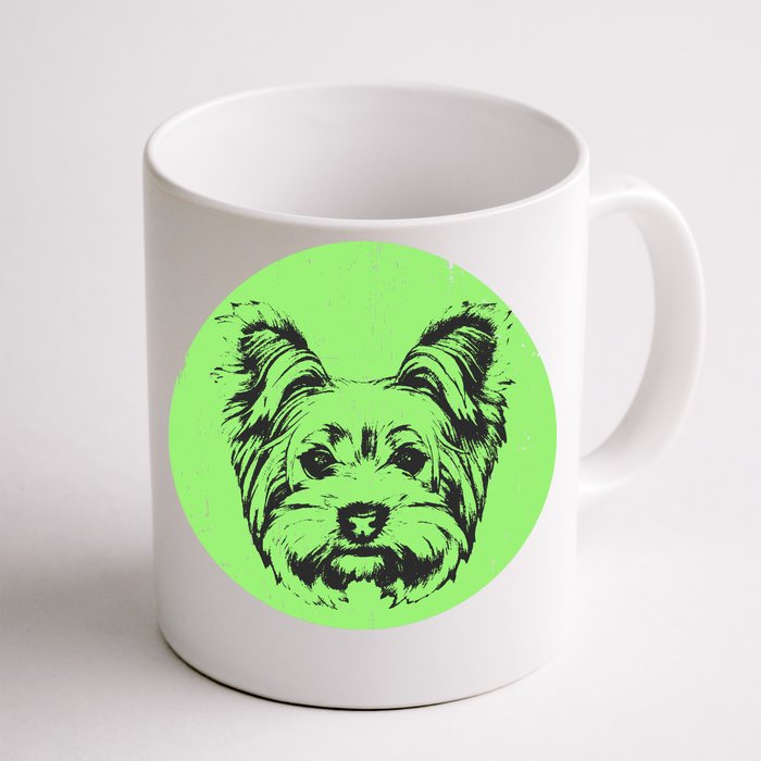 Portrait of Yorkshire Terrier Dog Front & Back Coffee Mug