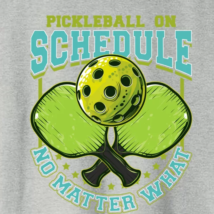 Pickleball On Schedule No Matter What Cool Gift Women's Crop Top Tee