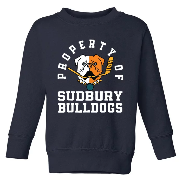 Property Of Sudbury Bulldog Funny Toddler Sweatshirt