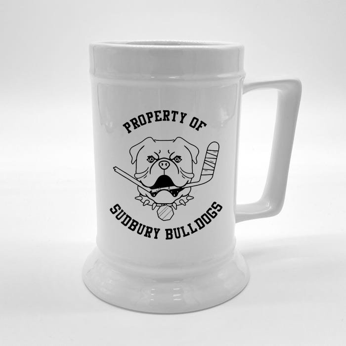 Property Of Sudbury Bulldog Funny Front & Back Beer Stein