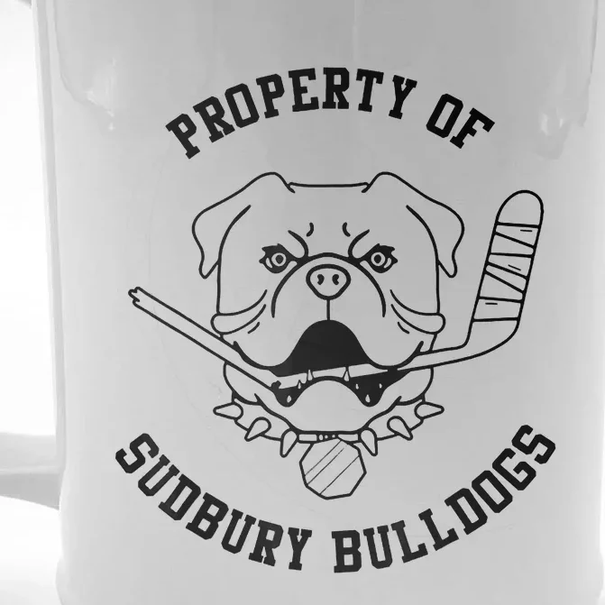 Property Of Sudbury Bulldog Funny Front & Back Beer Stein