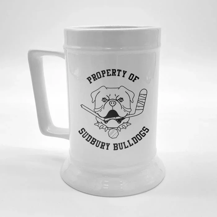 Property Of Sudbury Bulldog Funny Front & Back Beer Stein