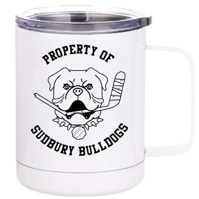 Property Of Sudbury Bulldog Funny Front & Back 12oz Stainless Steel Tumbler Cup