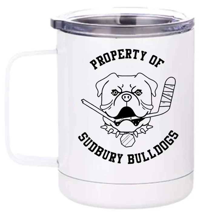 Property Of Sudbury Bulldog Funny Front & Back 12oz Stainless Steel Tumbler Cup