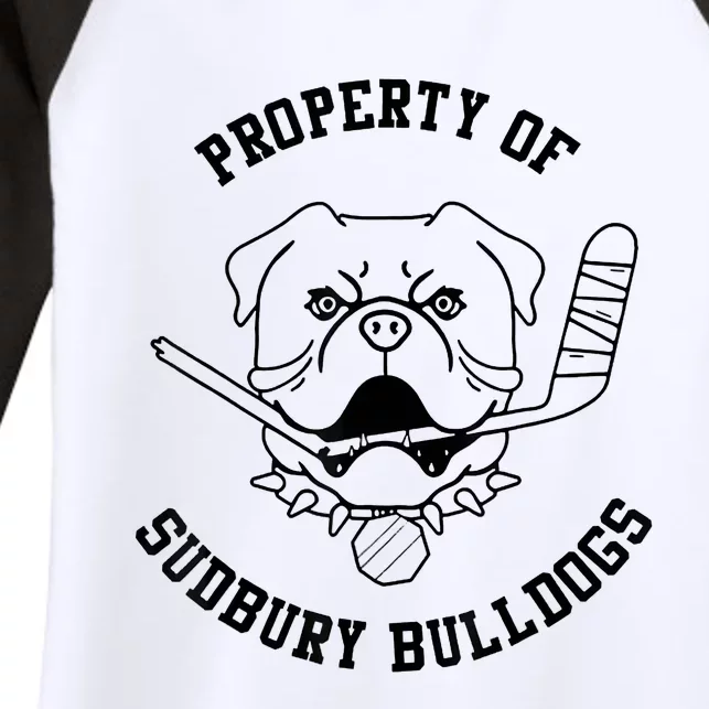 Property Of Sudbury Bulldog Funny Women's Tri-Blend 3/4-Sleeve Raglan Shirt