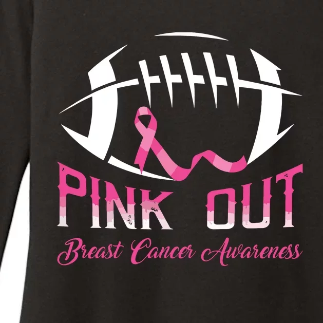 Pink Out Shirts Breast Cancer Football Womens CVC Long Sleeve Shirt