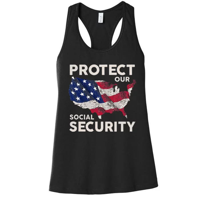 Protect Our Social Security Women's Racerback Tank