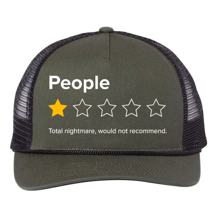 People One Star Total Nightmare Would Not Recommend Retro Rope Trucker Hat Cap