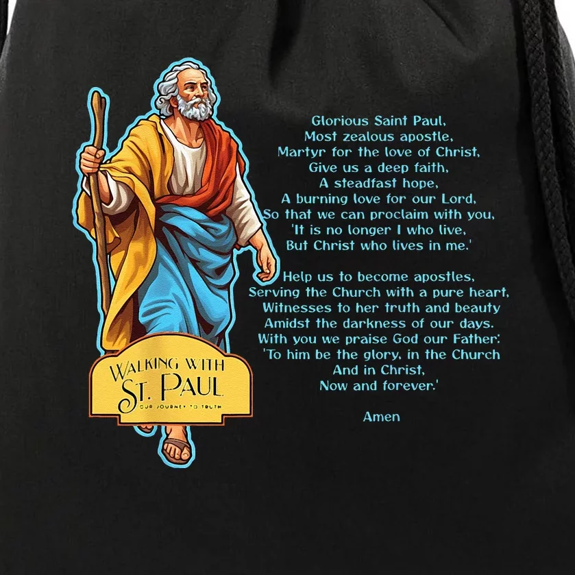 Prayer Of St. Paul Drawstring Bag