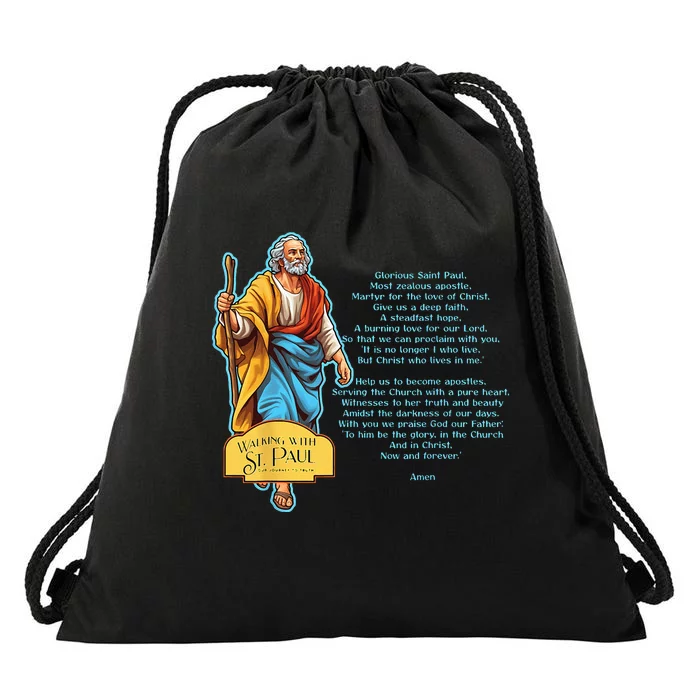 Prayer Of St. Paul Drawstring Bag