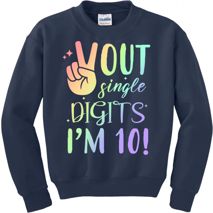 Peace Out Single Digits I'm 10 Birthday Gift Kids Sweatshirt