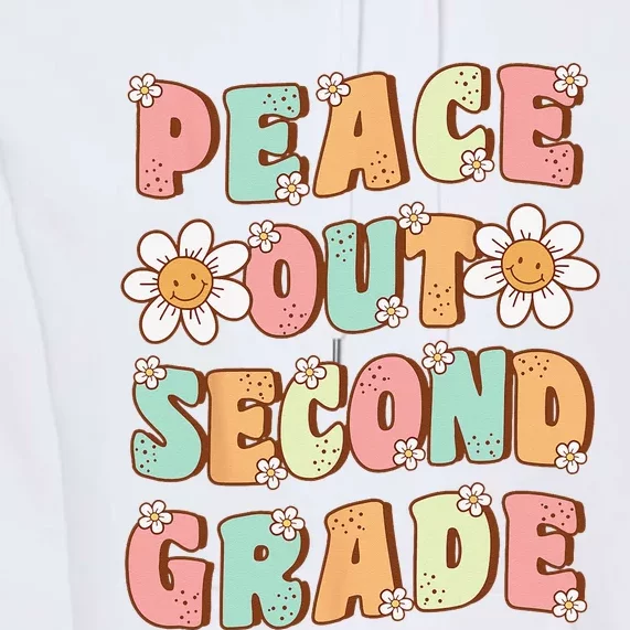 Peace Out Second Grade Groovy Last Day of 2nd Grade Premium Hoodie