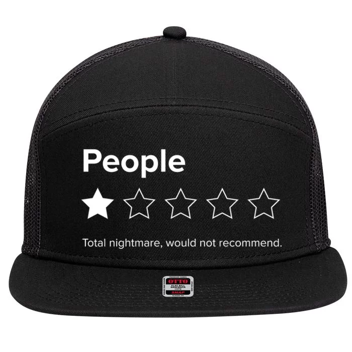 People One Star Total Nightmare Would Not Recommend 7 Panel Mesh Trucker Snapback Hat