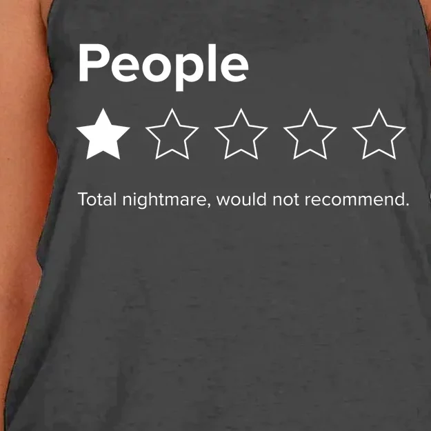 People One Star Total Nightmare Would Not Recommend Women's Knotted Racerback Tank