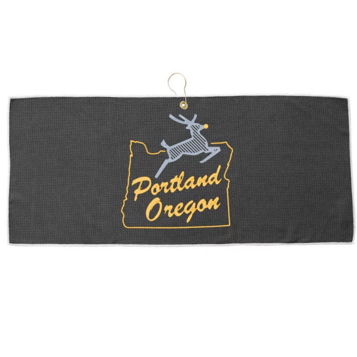 Portland Oregon Swea Large Microfiber Waffle Golf Towel