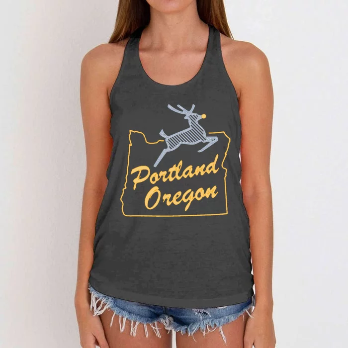 Portland Oregon Swea Women's Knotted Racerback Tank