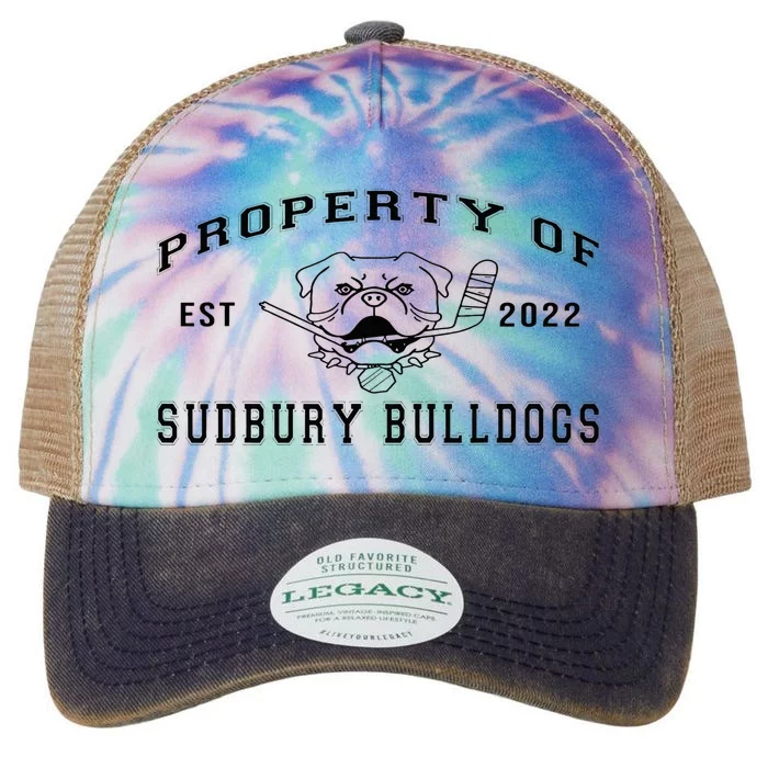 Property Of Sudbury Bulldog Funny Legacy Tie Dye Trucker Hat