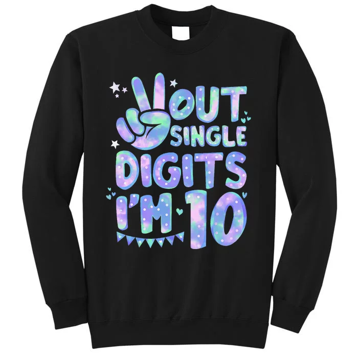 Peace Out Single Digits I'm 10 Year Old 10th Birthday Sweatshirt