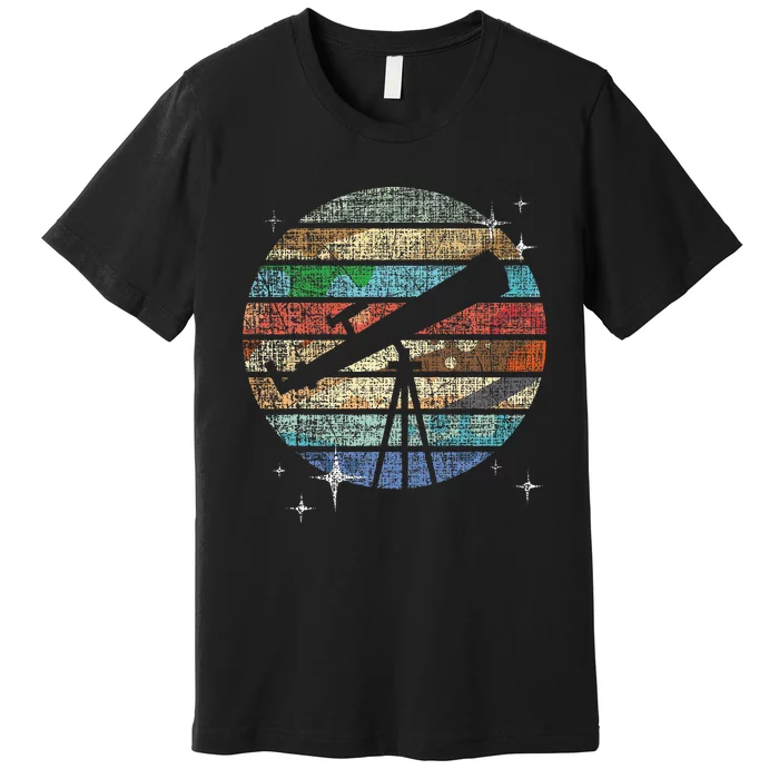 Planets Of Solar System Telescope Astronomy Science Fan Premium T-Shirt