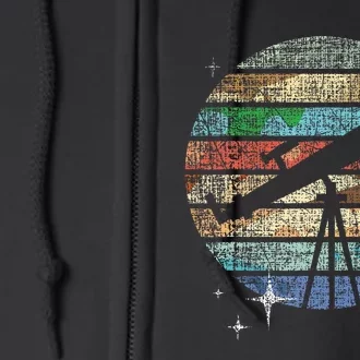 Planets Of Solar System Telescope Astronomy Science Fan Full Zip Hoodie