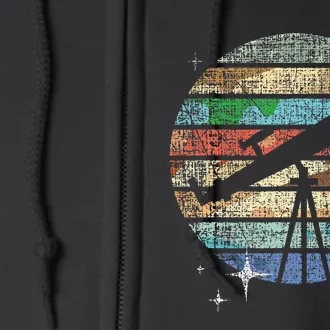 Planets Of Solar System Telescope Astronomy Science Fan Full Zip Hoodie