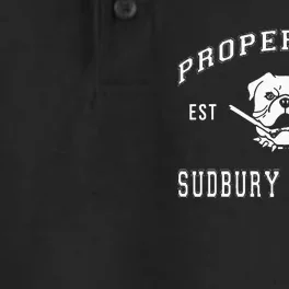 Property Of Sudbury Bulldog Dry Zone Grid Performance Polo