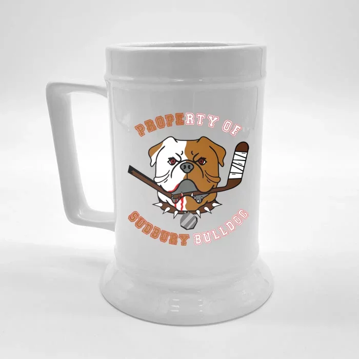 Property Of Sudbury Bulldog Front & Back Beer Stein