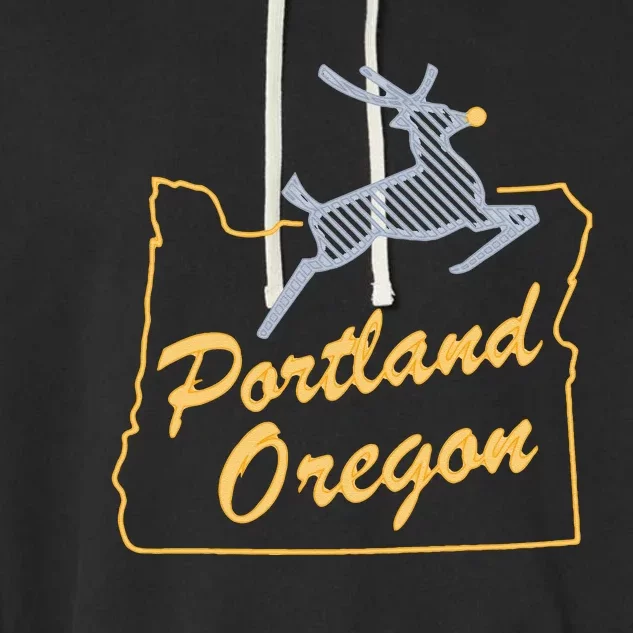 Portland Oregon Swea Garment-Dyed Fleece Hoodie