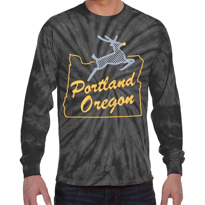 Portland Oregon Swea Tie-Dye Long Sleeve Shirt