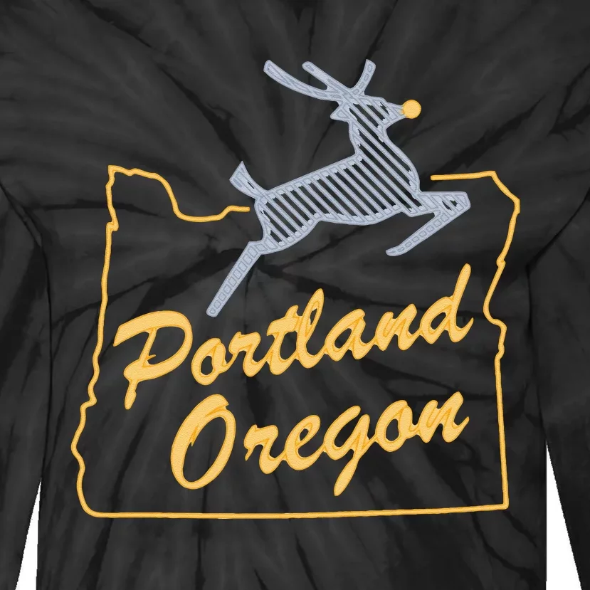 Portland Oregon Swea Tie-Dye Long Sleeve Shirt