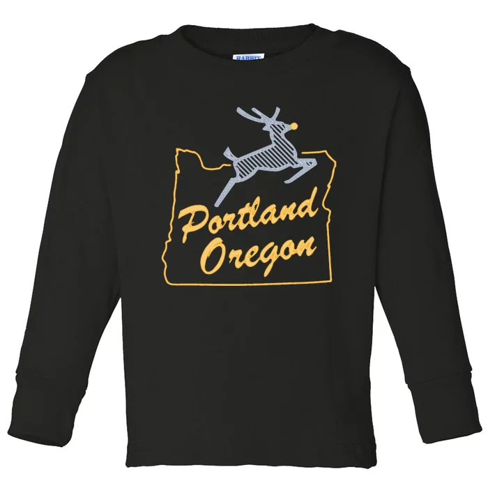 Portland Oregon Swea Toddler Long Sleeve Shirt