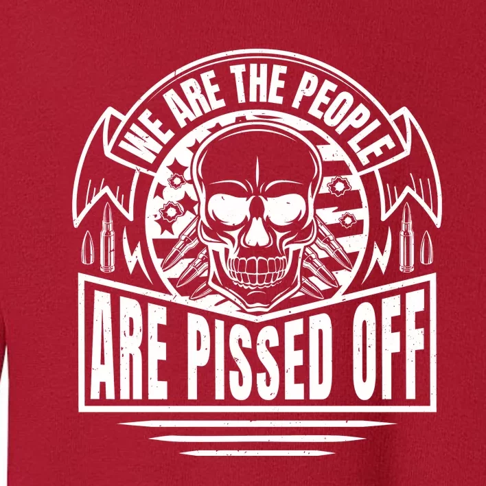 Pissed Off Skull Art Toddler Sweatshirt