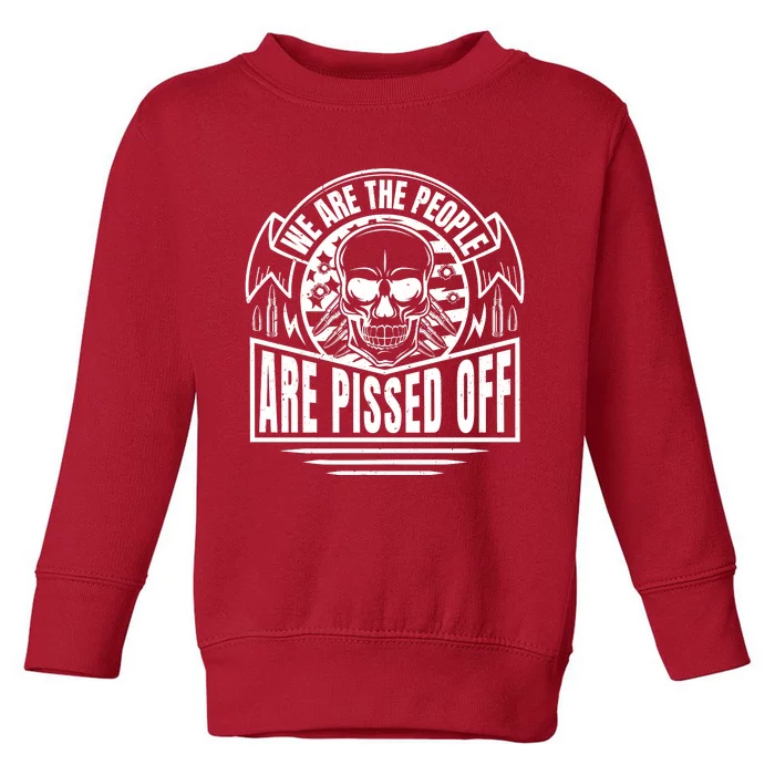 Pissed Off Skull Art Toddler Sweatshirt