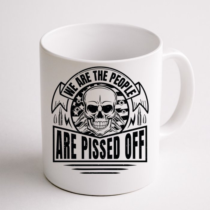 Pissed Off Skull Art Front & Back Coffee Mug